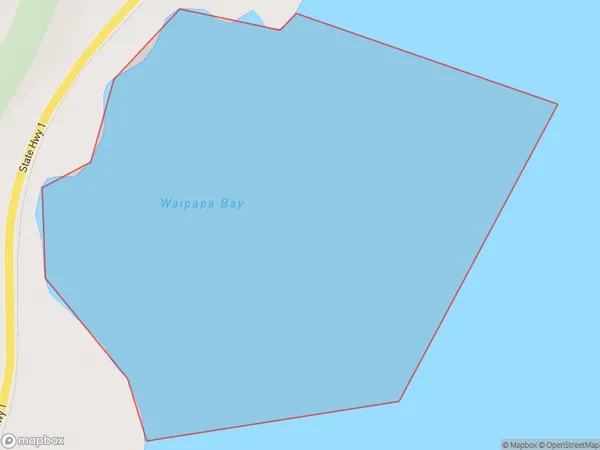 Waipapa Bay, Otago Polygon Area Map