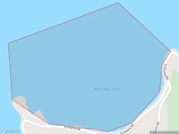 Waipapa Bay, Waikato Polygon Area Map