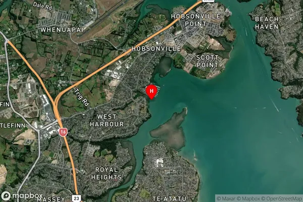 Waipareira Bay,Auckland Satellite Map