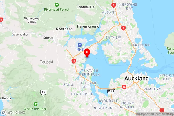 Waipareira Bay,Auckland Region Map