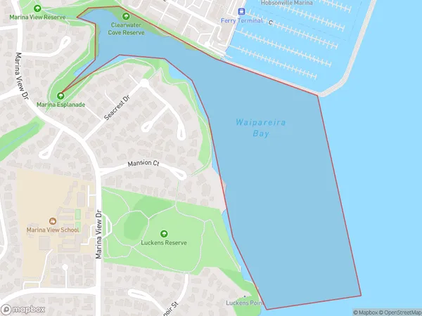 Waipareira Bay, Auckland Polygon Area Map