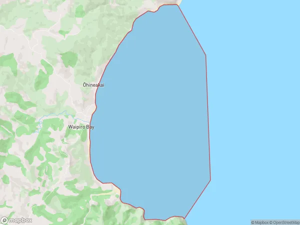 Waipiro Bay, Otago Polygon Area Map