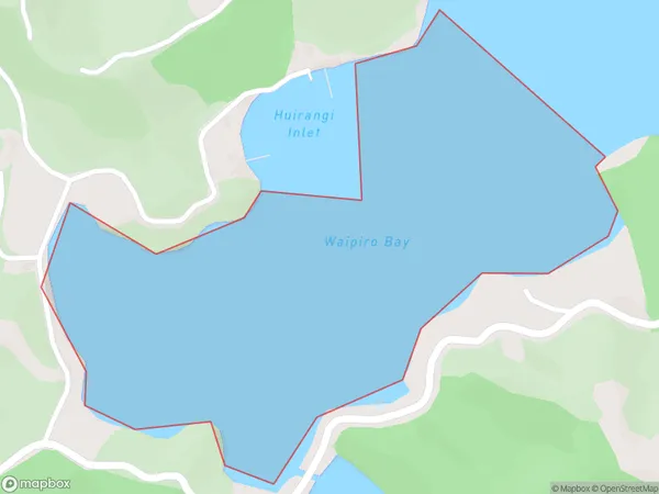 Waipiro Bay, Northland Polygon Area Map