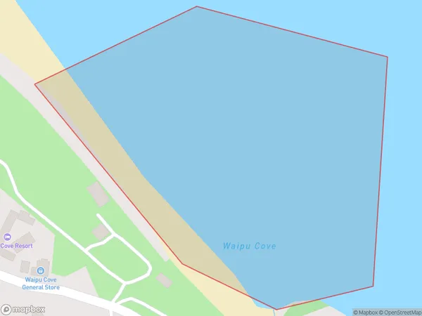 Waipu Cove, Otago Polygon Area Map