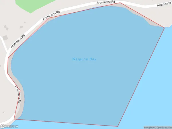 Waipuna Bay, Otago Polygon Area Map