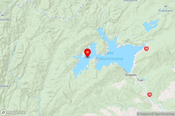 Wairaomoana / Wairau Arm,Hawke's Bay Region Map