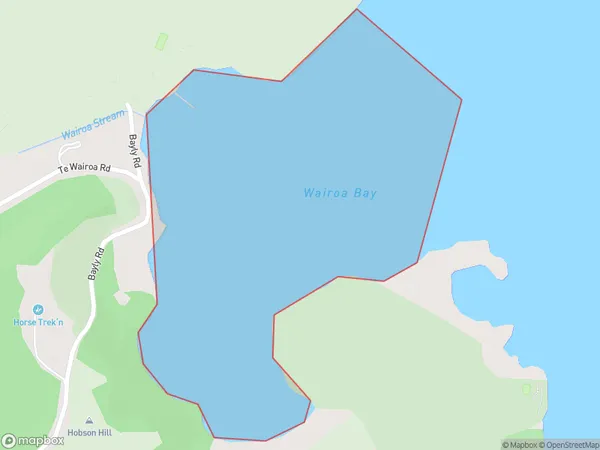 Wairoa Bay, Northland Polygon Area Map