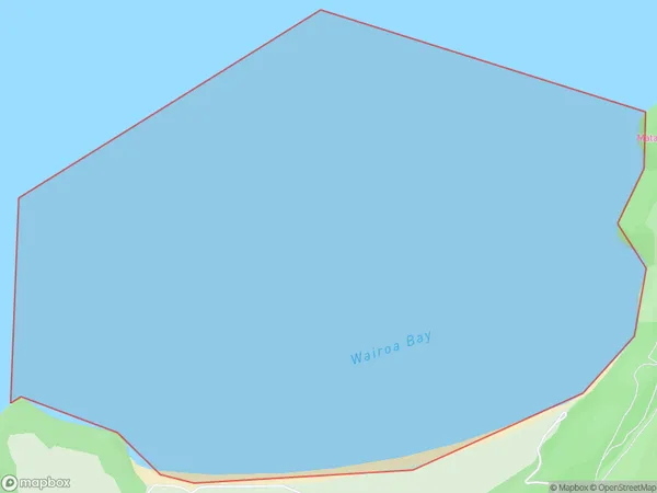 Wairoa Bay, Auckland Polygon Area Map