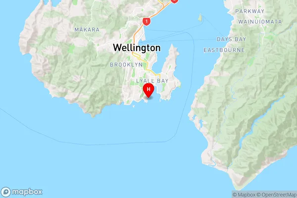 Waitaha Cove,Wellington Region Map