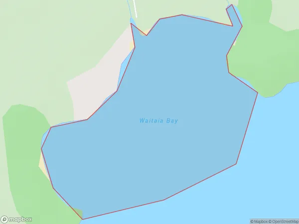 Waitaia Bay, Waikato Polygon Area Map