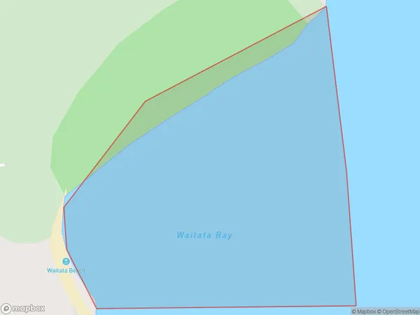 Waitata Bay, Northland Polygon Area Map