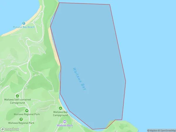 Waitawa Bay, Auckland Polygon Area Map