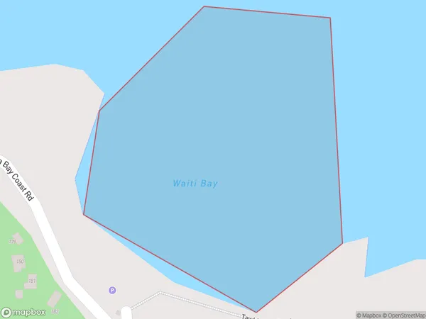 Waiti Bay, Auckland Polygon Area Map