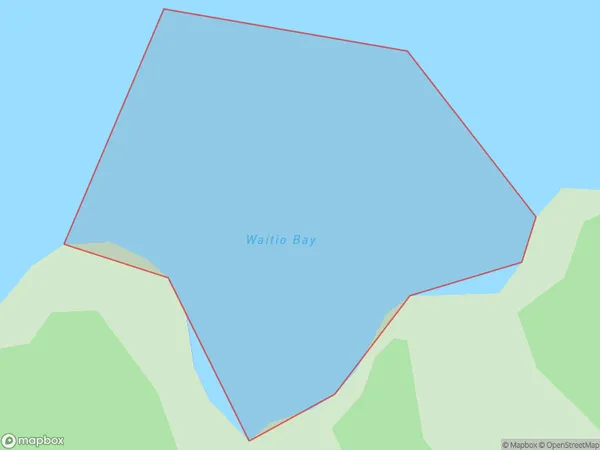 Waitio Bay, Hawke's Bay Polygon Area Map