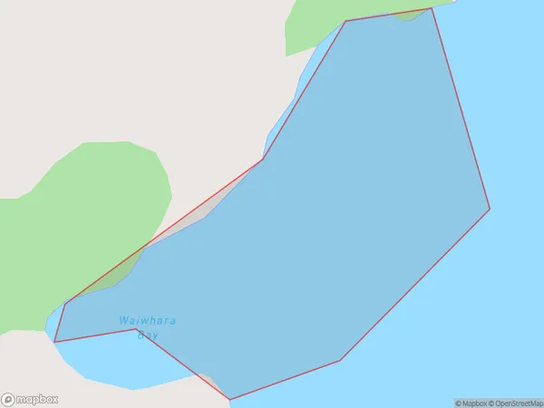 Waiwhara Bay, Waikato Polygon Area Map