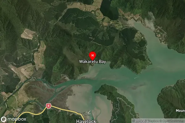 Wakaretu Bay,Marlborough Satellite Map