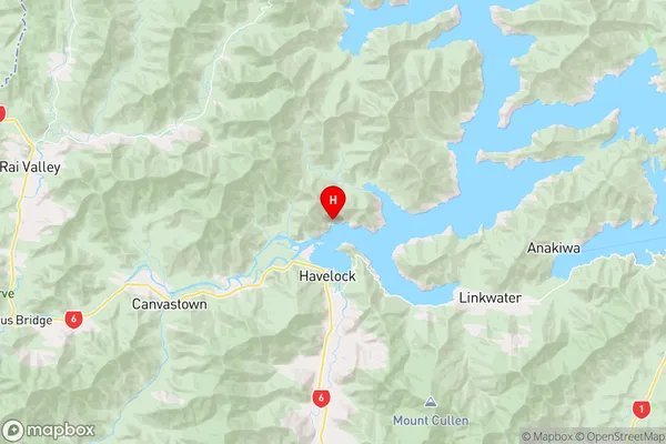 Wakaretu Bay,Marlborough Region Map