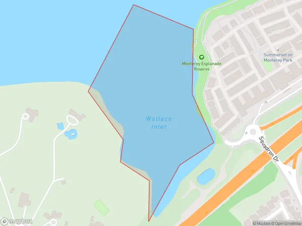 Wallace Inlet, Auckland Polygon Area Map