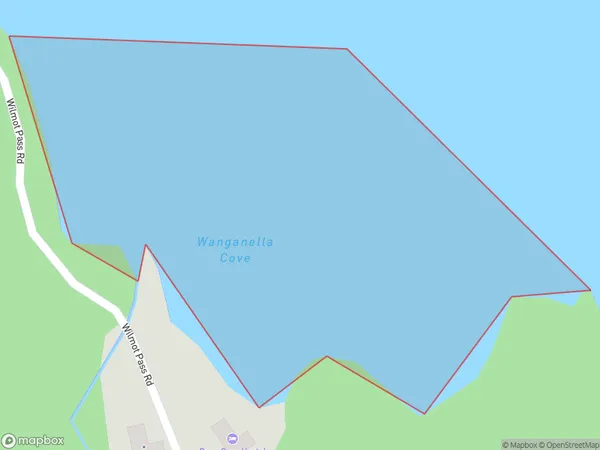 Wanganella Cove, Southland Polygon Area Map