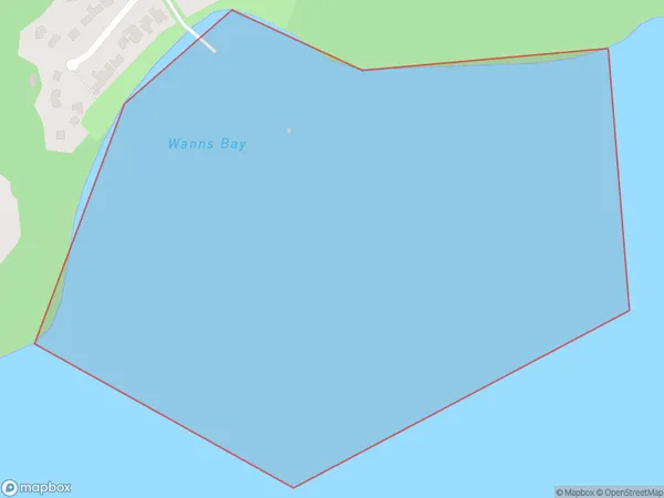 Wanns Bay, Auckland Polygon Area Map