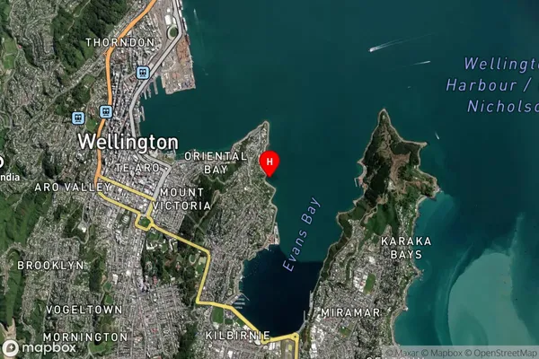 Weka Bay,Wellington Satellite Map