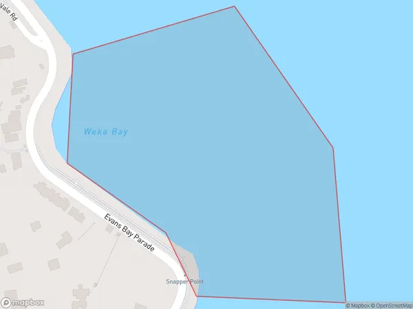 Weka Bay, Wellington Polygon Area Map