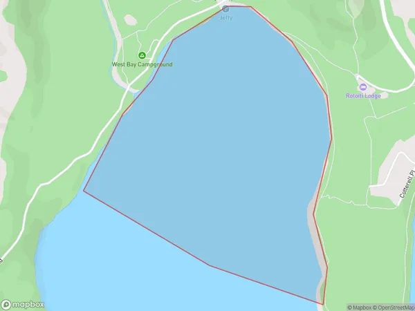 West Bay, Tasman Polygon Area Map