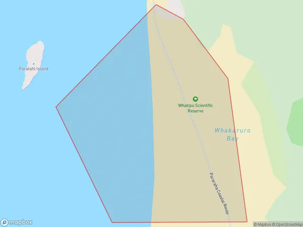 Whakaruro Bay, Auckland Polygon Area Map