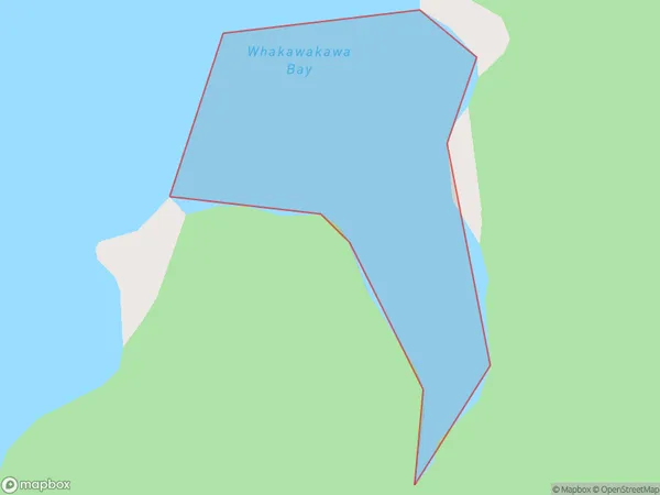 Whakawakawa Bay, Hawke's Bay Polygon Area Map