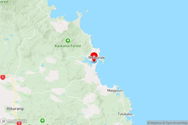 Whananaki Inlet,Northland Region Map