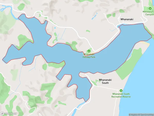 Whananaki Inlet, Northland Polygon Area Map