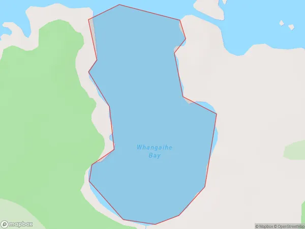 Whangaihe Bay, Northland Polygon Area Map