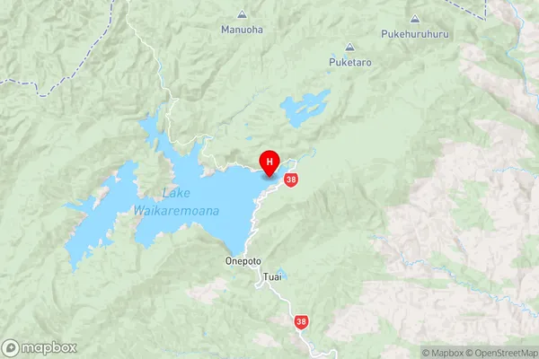 Whanganuioparua Inlet,Hawke's Bay Region Map