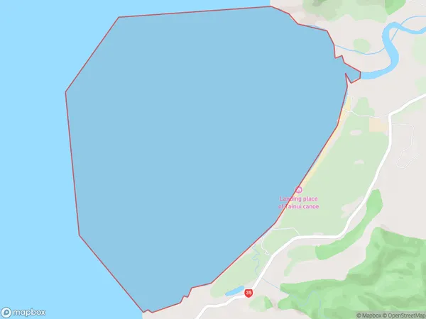 Whangaparaoa Bay, Otago Polygon Area Map