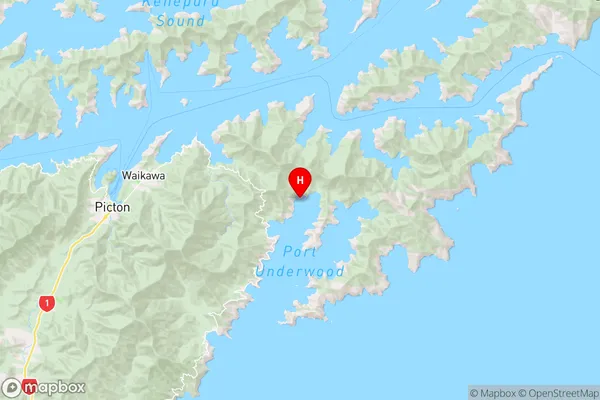 Whangataura Bay,Marlborough Region Map