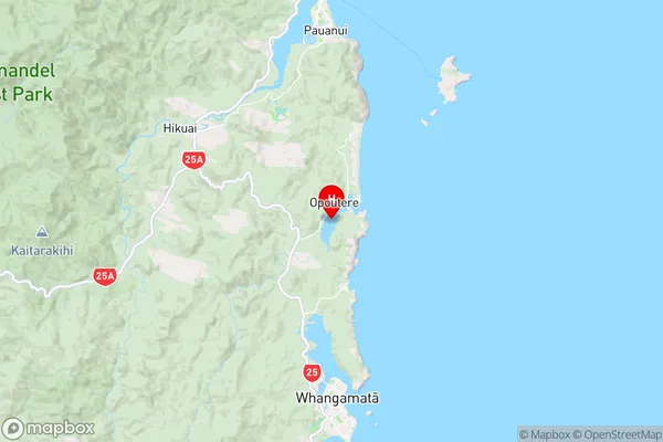 Wharekawa Harbour,Waikato Region Map