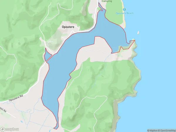 Wharekawa Harbour, Waikato Polygon Area Map