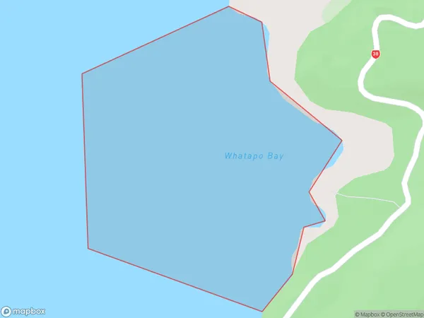 Whatapo Bay, Hawke's Bay Polygon Area Map