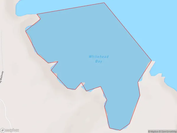 Whitehead Bay, Canterbury Polygon Area Map