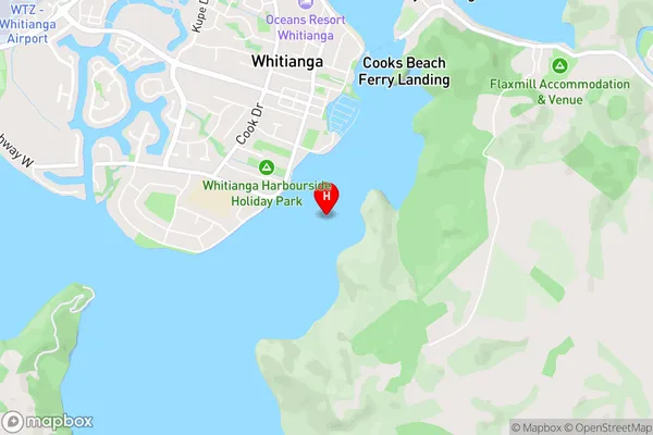 Whitianga Harbour,Waikato Area Map