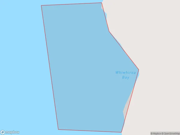 Whiwhiroa Bay, Waikato Polygon Area Map