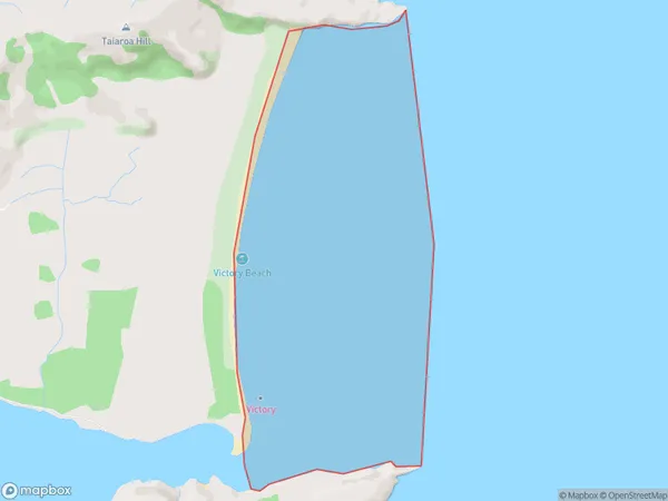 Wickliffe Bay, Otago Polygon Area Map