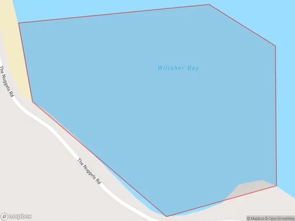 Willsher Bay, Otago Polygon Area Map