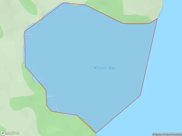 Wilson Bay, Marlborough Polygon Area Map