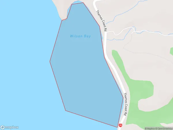 Wilson Bay, Otago Polygon Area Map