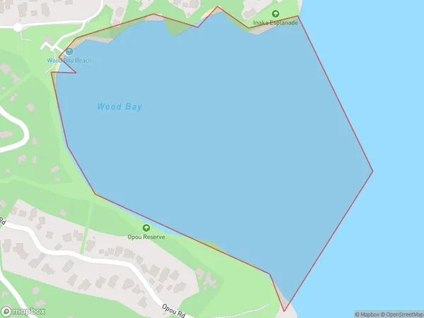 Wood Bay, Auckland Polygon Area Map