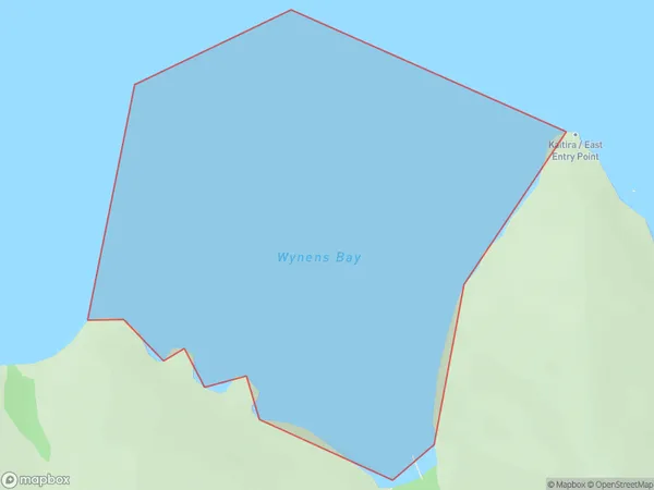 Wynens Bay, Marlborough Polygon Area Map