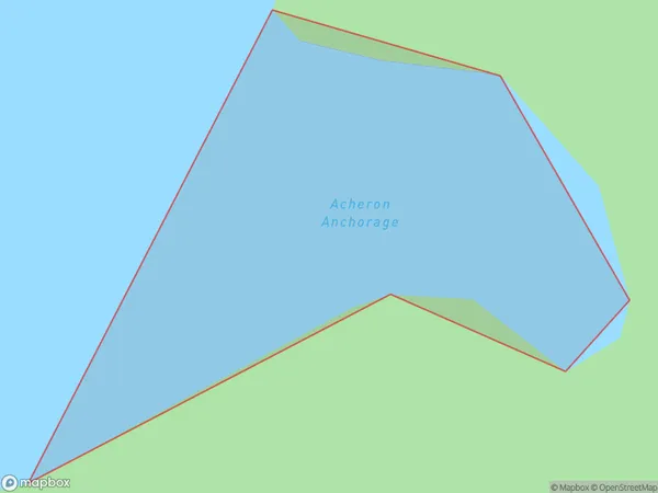 Acheron Anchorage, Southland Polygon Area Map