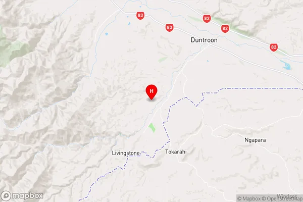 Maerewhenua,Canterbury Region Map