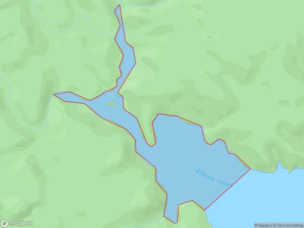 Albion Inlet, Southland Polygon Area Map